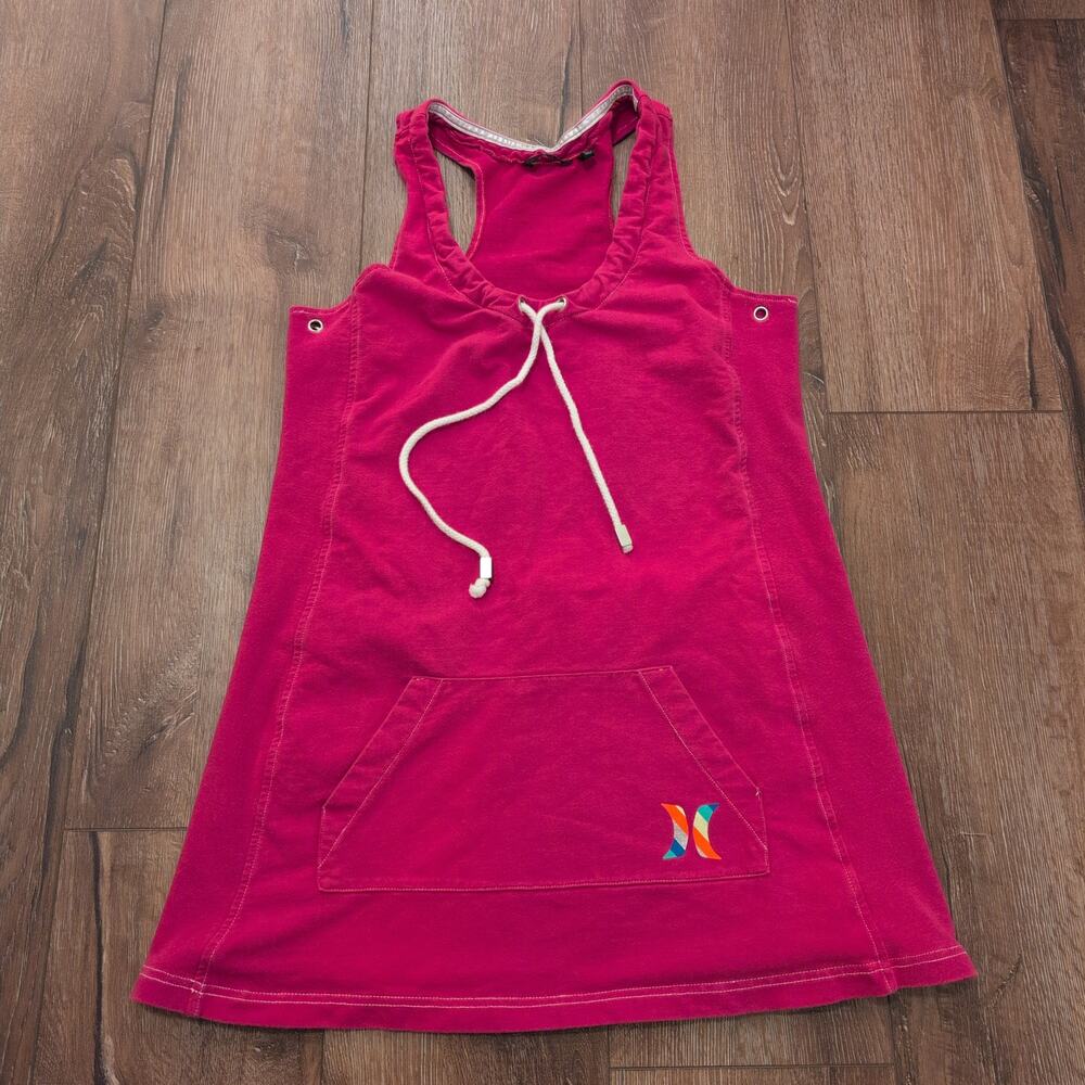 Y2K Hurley Women Medium Tank Top Shirt Skate Surf Cali Hawaii Beach Rainbow Pink